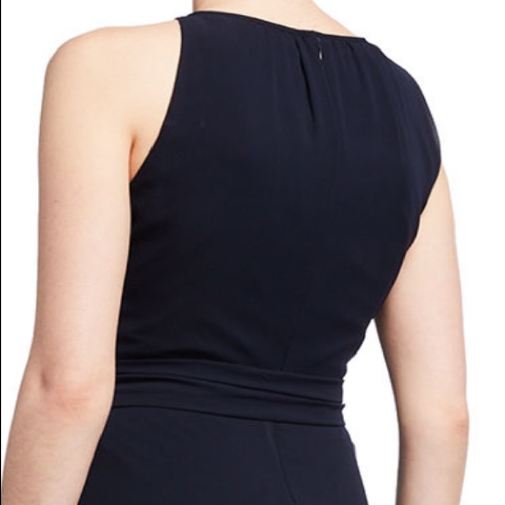NEW Tahari ASL Navy high-low halter dress - Picture 5 of 8